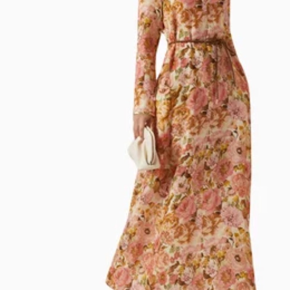$750 ZIMMERMANN 
Floral Linen Maxi Dress - Multicoloured size 0 - Picture 6 of 12